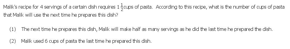 Maliks recipe for 4 servings of a certain dish.jpg